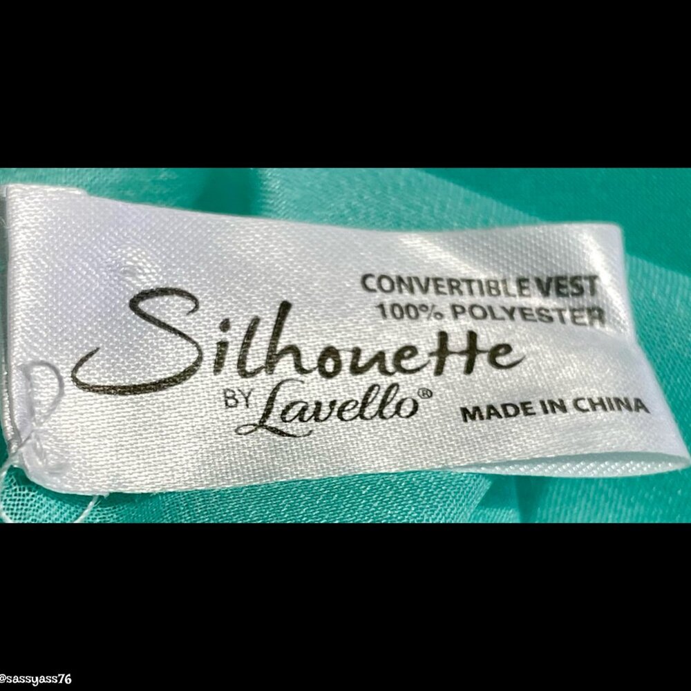 ⭐️HP⭐SILHOUETTE BY LAVELLO▪️Semi-Sheer Floral Watercolor Kimono Convertible Vest - Picture 4 of 6